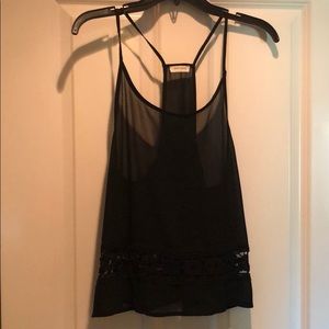 Black tank top